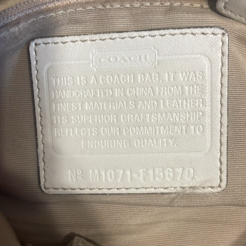 Coach Beige and Brown Signature Bag CALLOUTS! View pics for details! - Picture 5 of 7